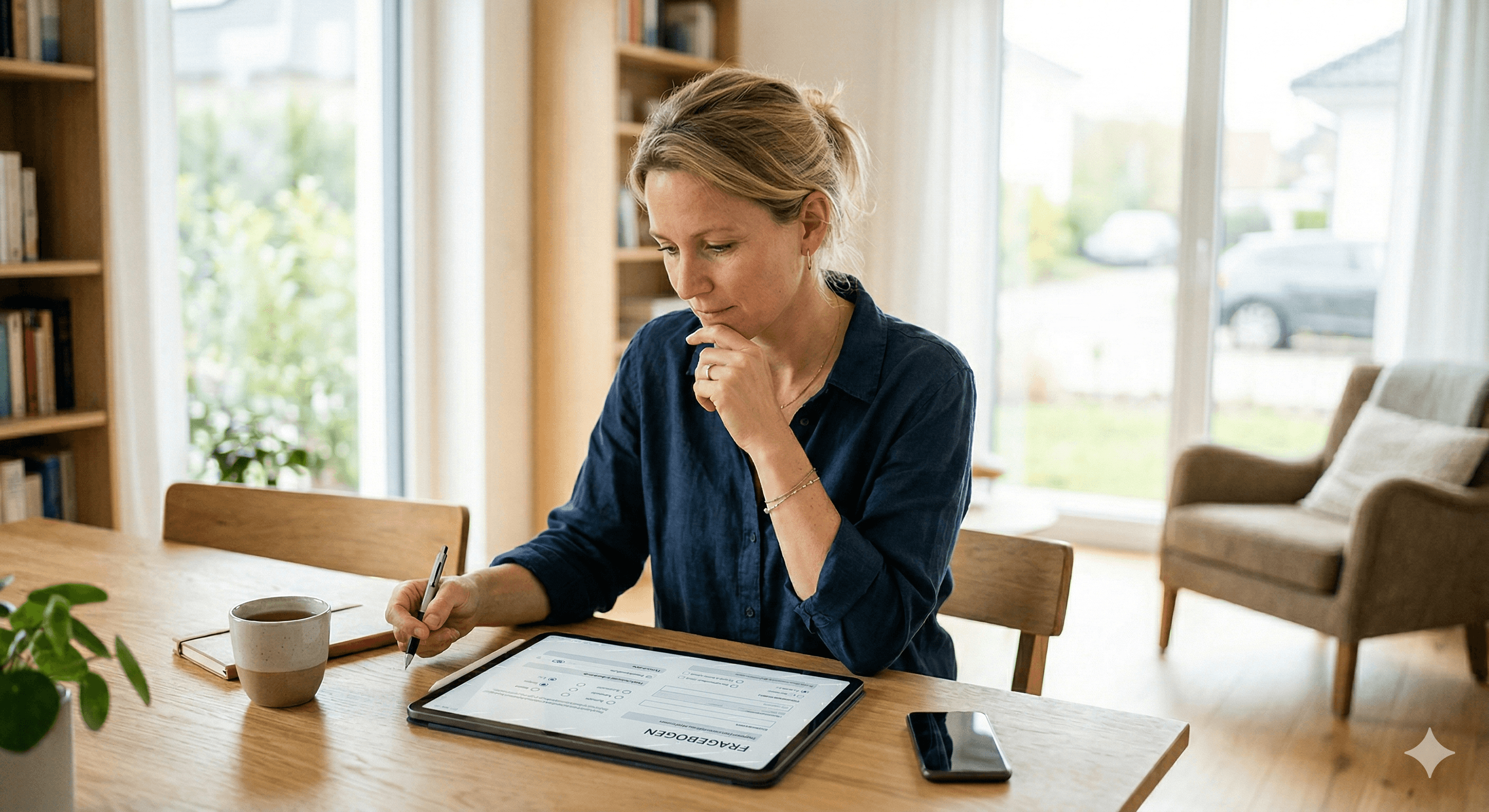 Ruhige Alltagsszene als Sinnbild für modulbasierte psychologische Abklärung